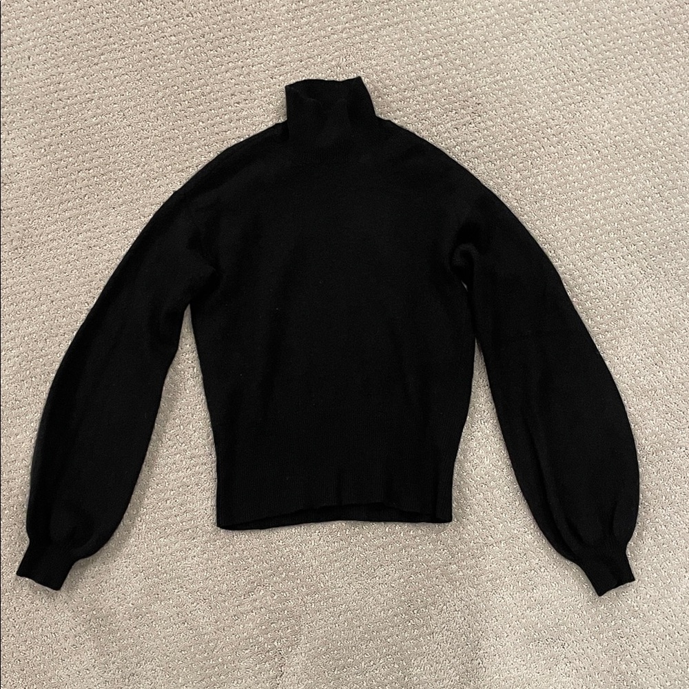 C by Bloomingdale’s Cashmere Black Women's Turtleneck Sweater